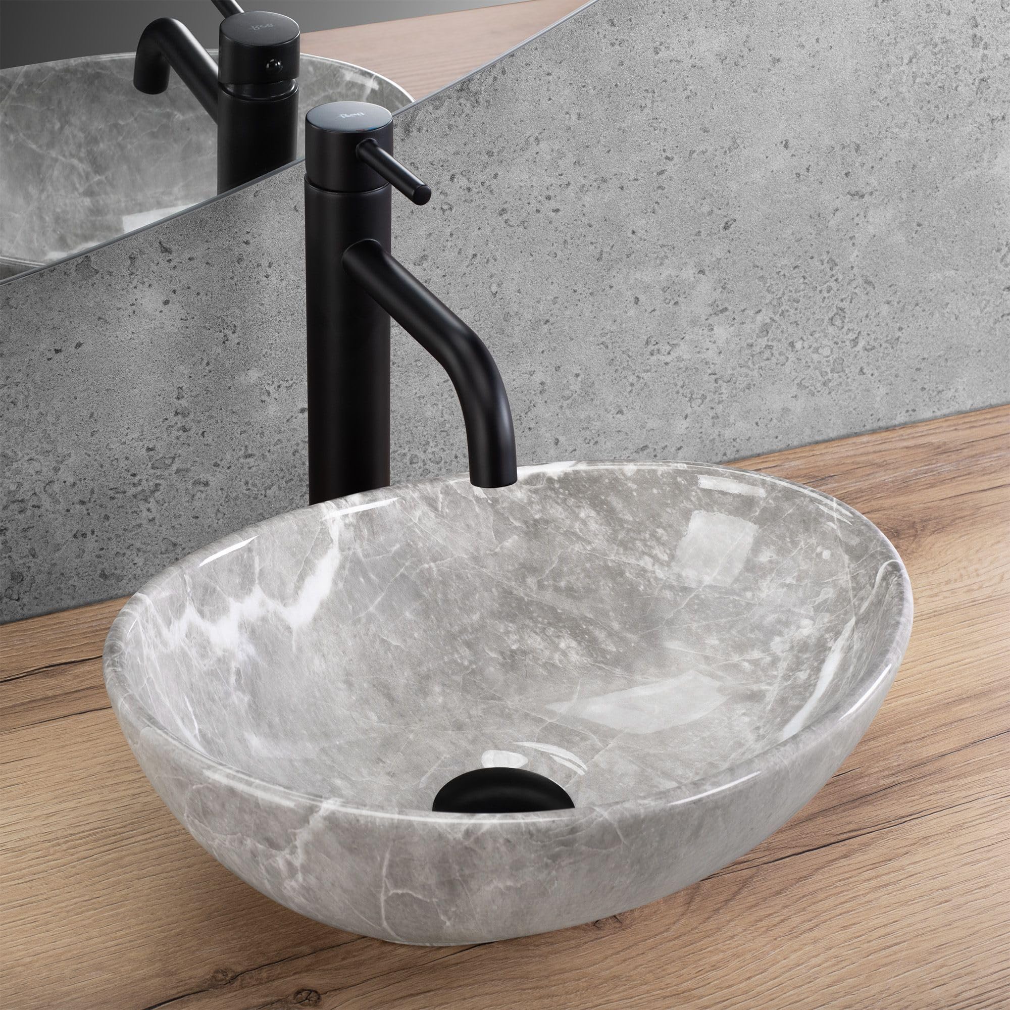 Lavabo Sobre Encimera Rea Sofia Mini Grigio Gris