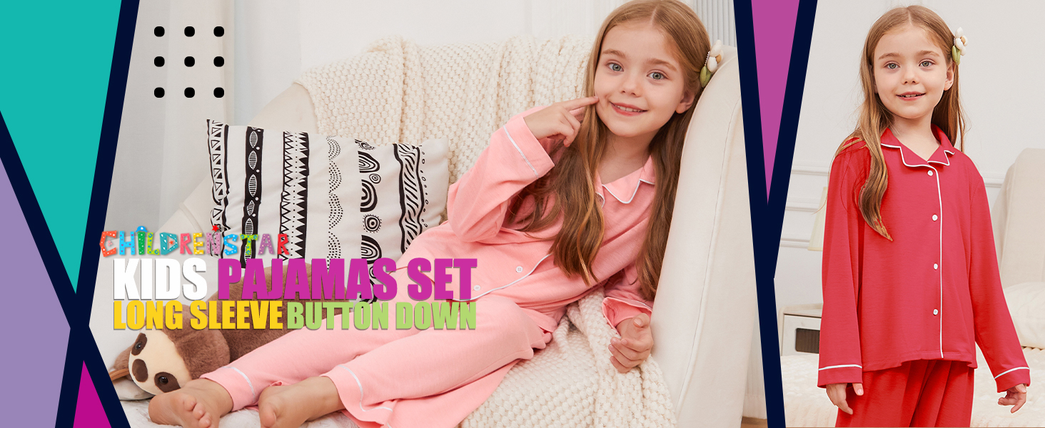 Verve Jelly Kid Boys Meisjes Katoenen Pyjama Set Lange Mouwen