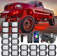 Vista 14 de MICTUNING C3 - Luces de roca LED extensibles RGBW con control inalámbrico, 12 cápsulas, luces subterráneas multicolor con aplicación Bluetooth