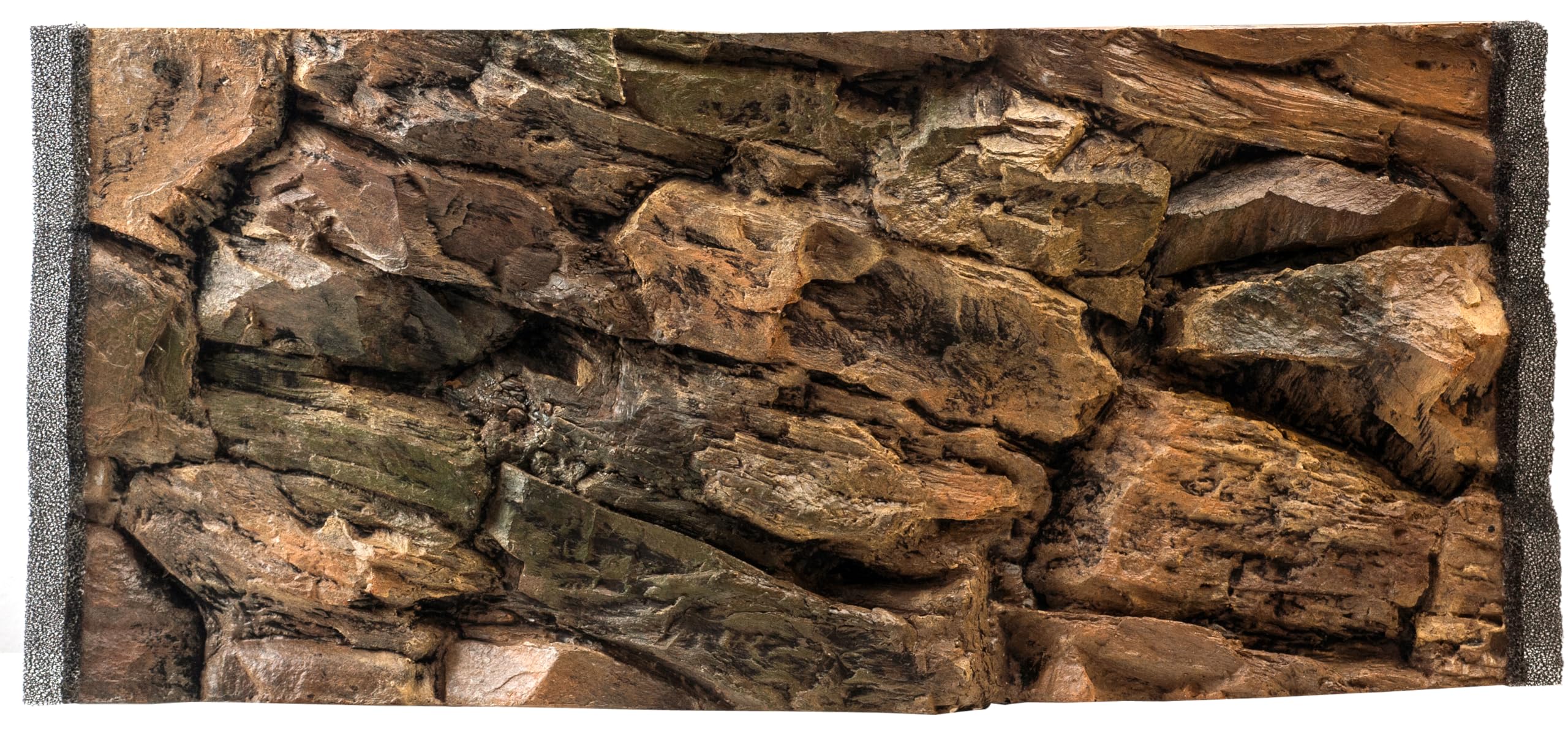 WYSKONT Aquarium Back Wall 3D Lesbos - Aquarium Background - Aquarium Accessories - Background - Aquarium Decoration - 77 x 36 cm for Aquarium 80 x 40 cm - Brown Colour - Aquarium Large