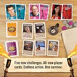 Survivor : Allons aux rochers Jeu pour Âges 8+, 2 à 6 joueurs, Jeu de stratégie et de défi avec des rochers, des cartes et un collier d'immunité.