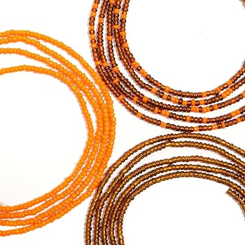 3 PC Waist Bead. African Waist Bead, Ghana Waist Beads, Tie On Waist Beads, African Waist Beads, Belly Chain, Body Jewelry, Handmade Belly BeadsTie On 45"-50"