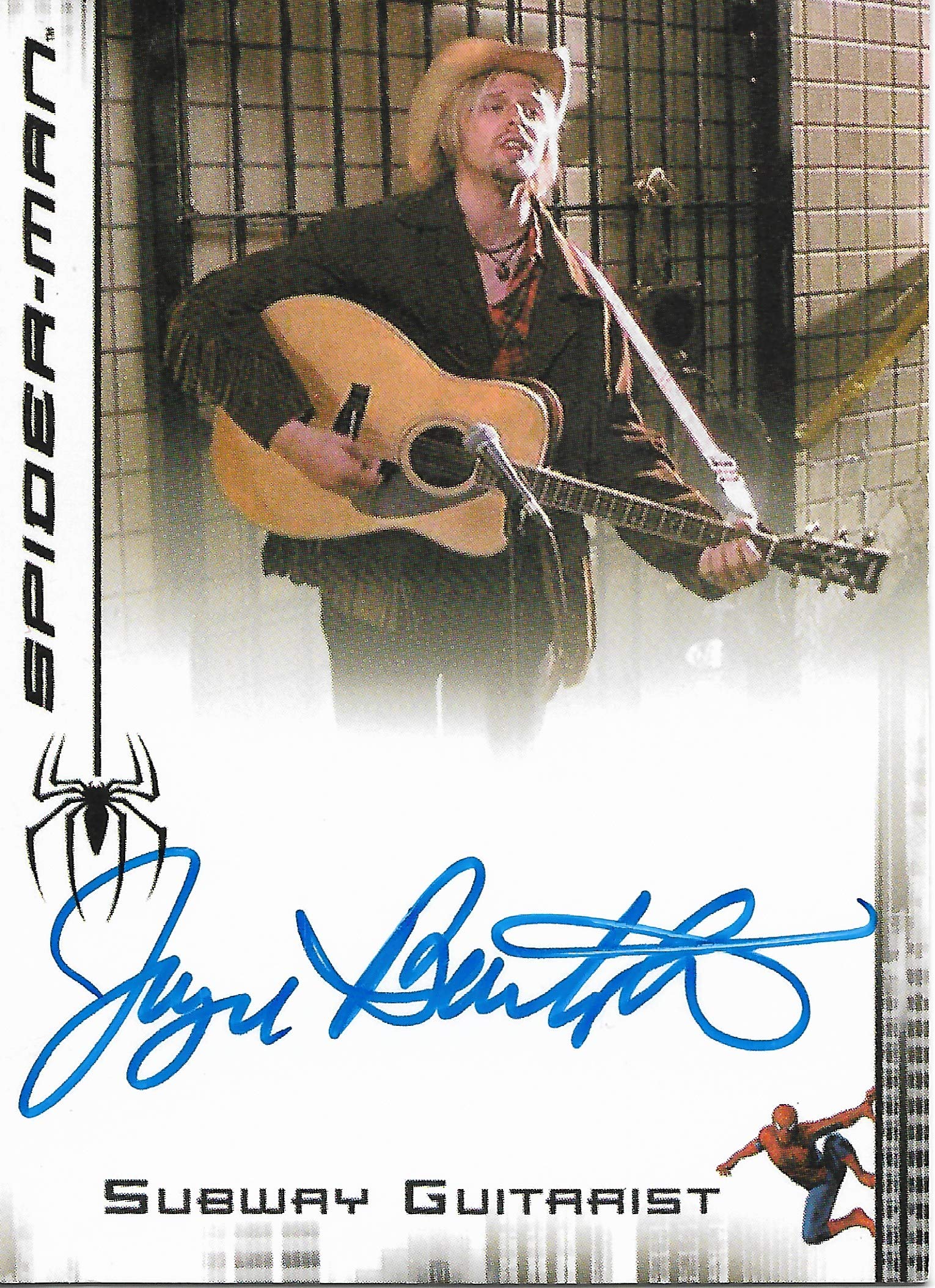 Spiderman Jayce Bartok as Subway Guitarist Autograph Trading Card