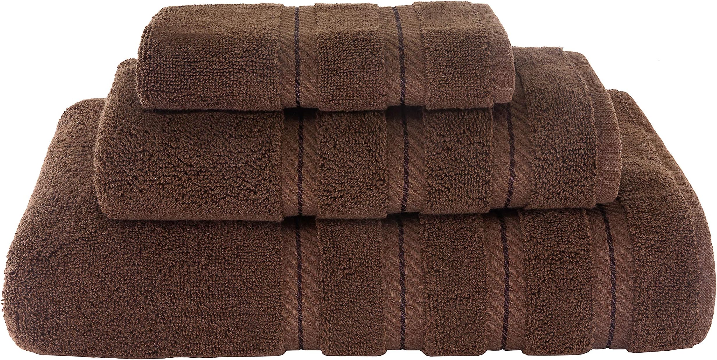 American Soft Linen 3 Piece, 100% Genuine Turkish Cotton Premium & Luxury Towels Bathroom Sets, 1 Bath Towel 27x54 inch, 1 Hand Towel 16x28 inch & 1 Washcloth 13x13 inch Chocolate Brown