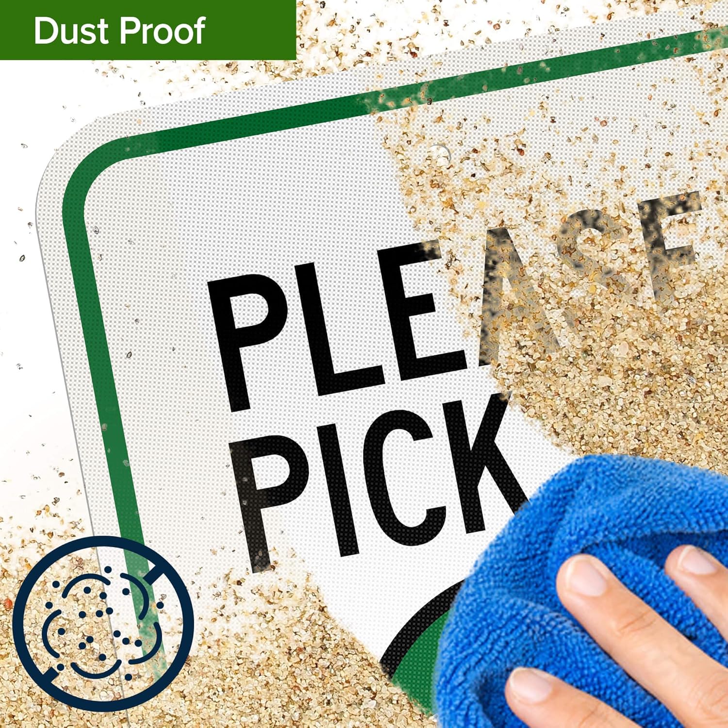 Please Pick Up After Your Dog Sign,12"x18" Aluminum Reflective, Indoor/Outdoor Use, USA MADE By My Sign Center