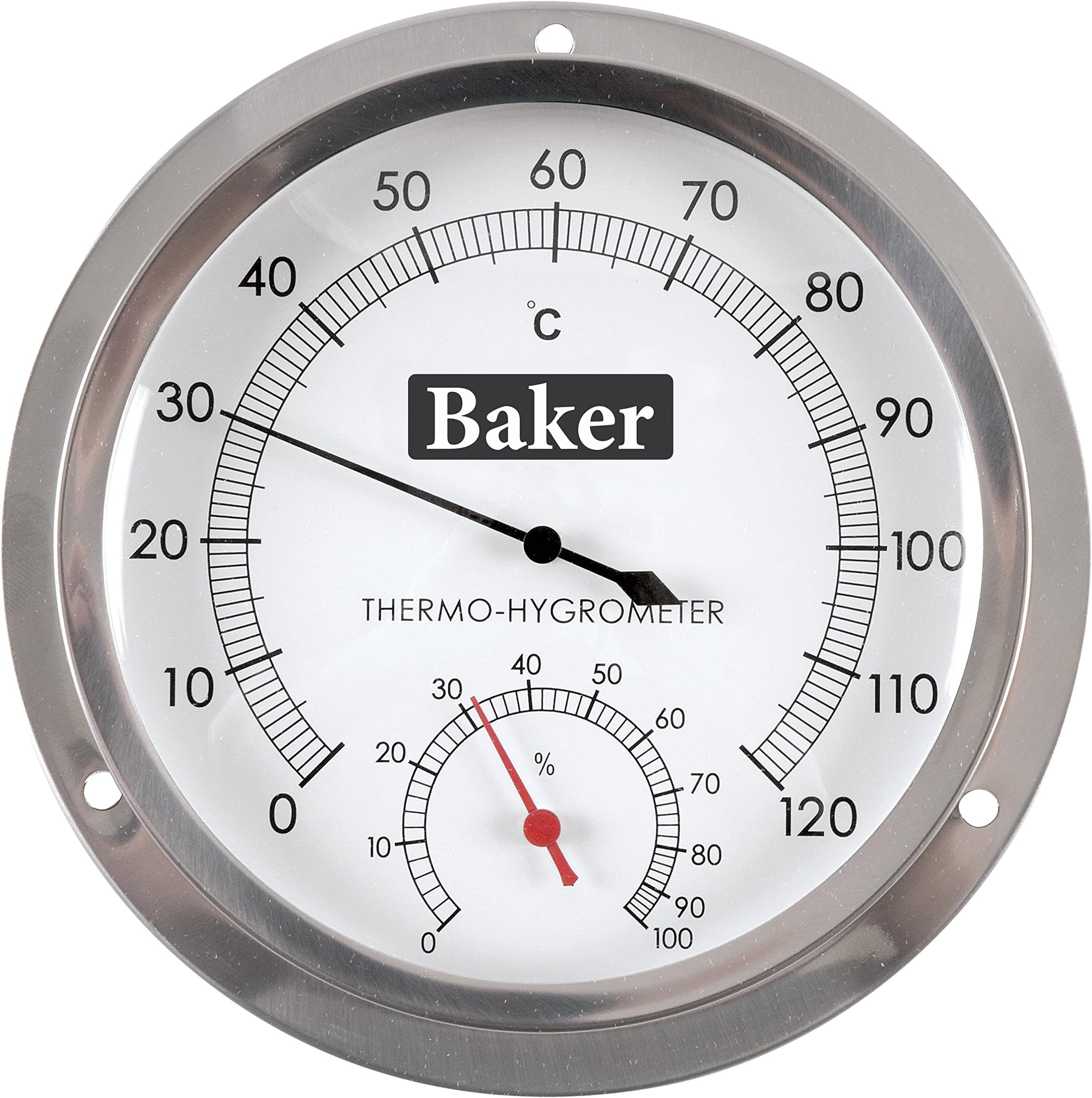 Baker Instruments B6020 Dial Thermo-Hygrometer, 0 to 120°C / 0-100% RH with NIST Calibration Certificate