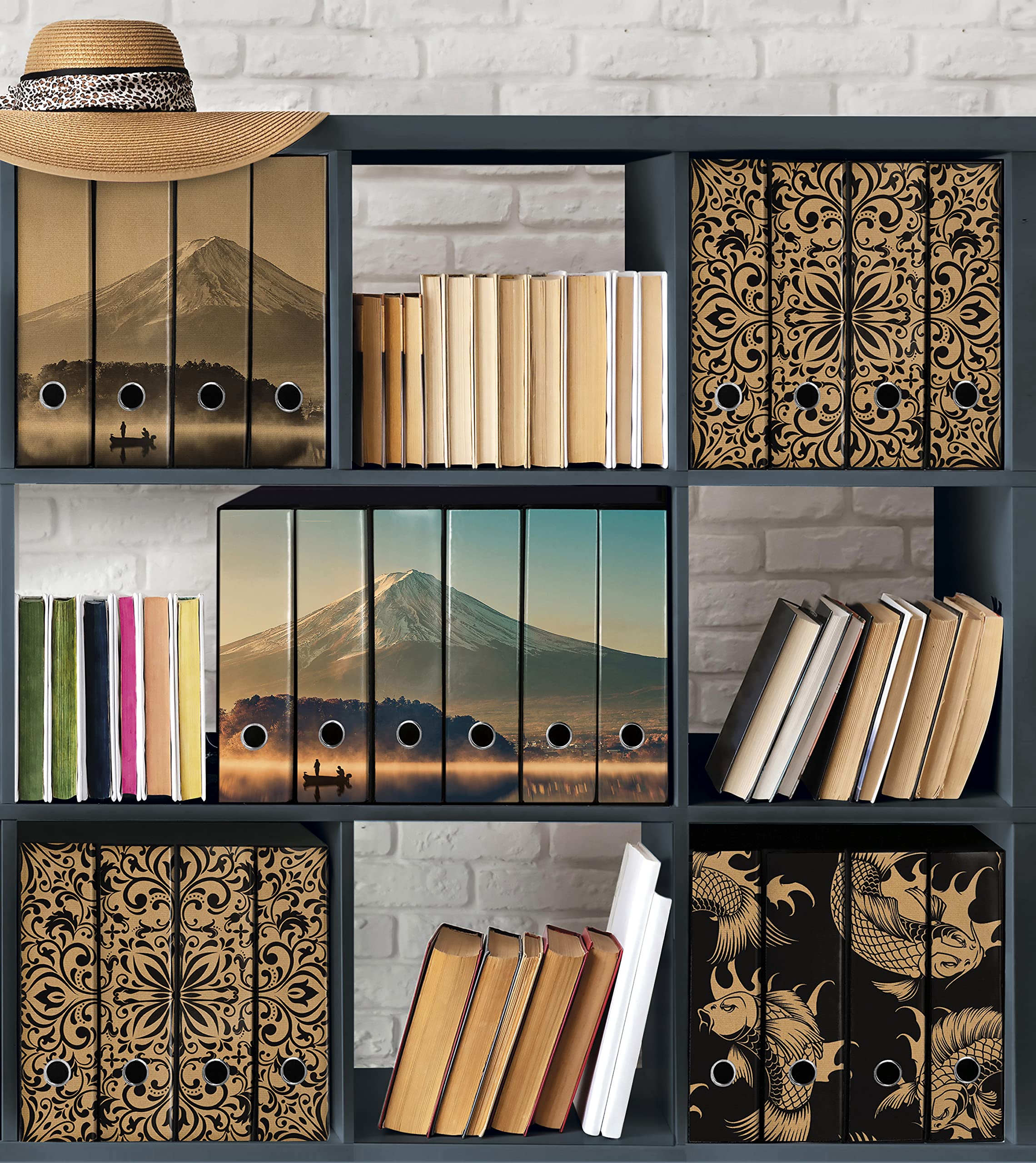 Set da 6 raccoglitori ad anelli - MONTE FUJI (H31 cm con 2 anelli)