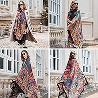 Vista 179 de DANA XU Manta de pashmina extragrande 100% de lana merina, bufanda de viaje, bufanda de cachemira para mujer, otoño e invierno, chal de gran