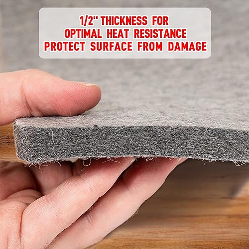 Miniatura 3 de ZOMONETI Alfombrilla de Prensado de Lana de 17" x 13.5" 100% Lana Nueva Zelanda Almohadilla de Planchado para Acolchado, Costura, Suministros