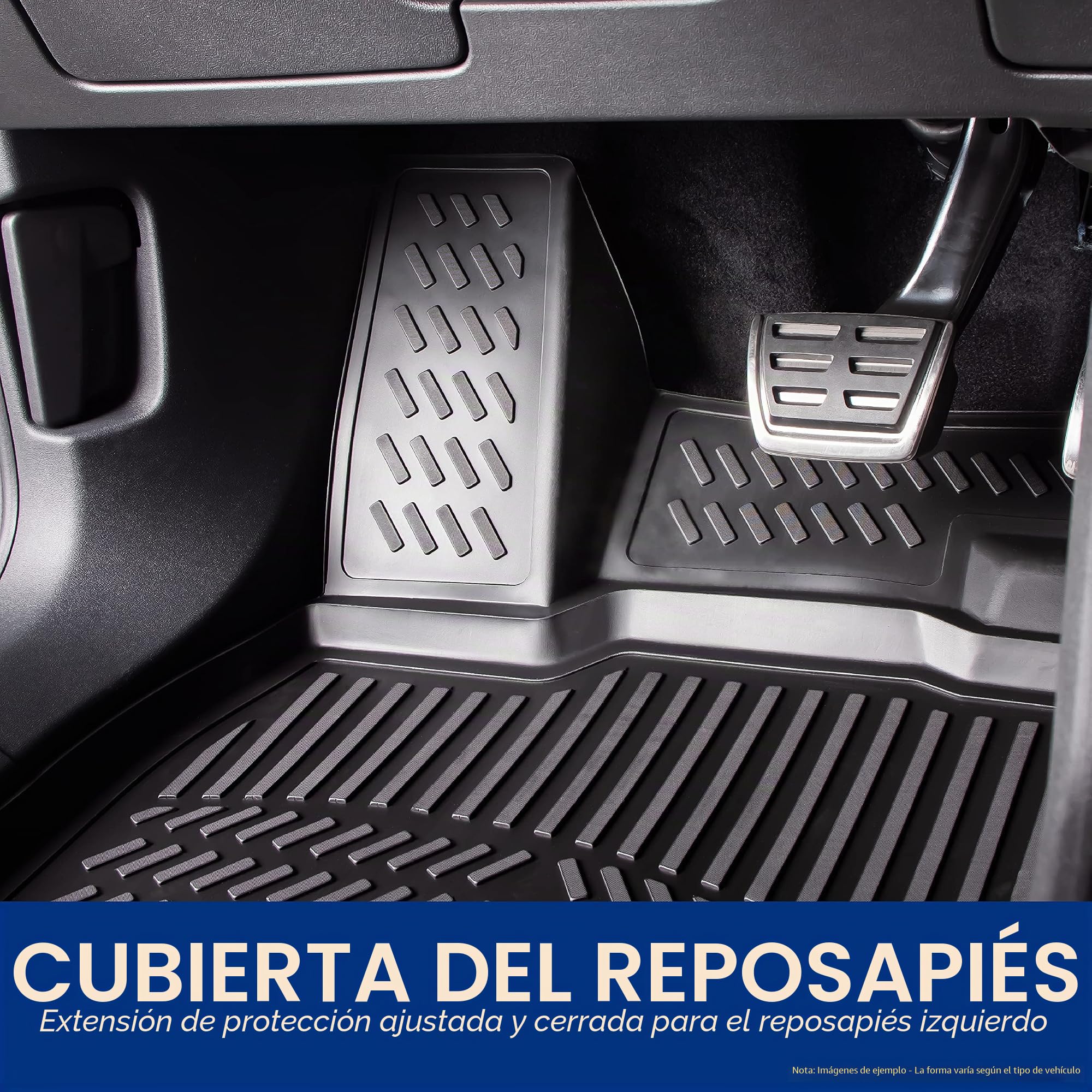 Elmasline Juego de alfombrillas de goma 3D - para VW Golf 7 año de fabricación 2012-2020 | Borde extraalto - Accesorios para alfombrillas