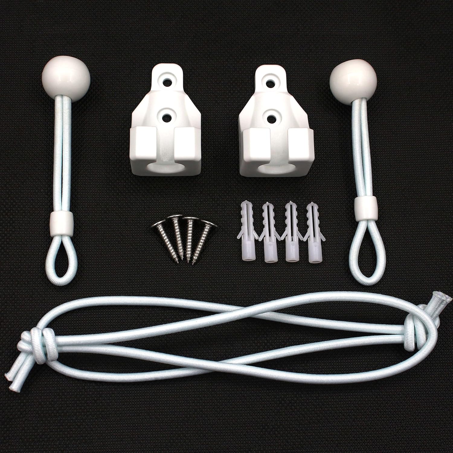 Blinds & Shades Square Bungee Cords Tie Down Conversion Kit With Receiver for Deck Patio Pergola Curtain Exterior Roller Up Blinds Blackout Outdoor