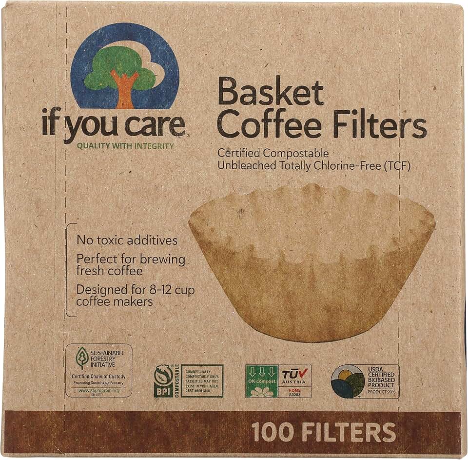 Coffee Filter Baskets ( 1x100 CT ), Fits 8-12 Cup Drip Coffee Makers