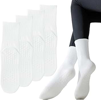 Cute Grip Pilates Socks With Cherry Design - Non-Slip Yoga Socks For Women With Silicone Grips