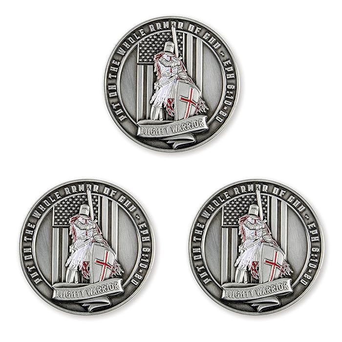 Buy Full Armor of God Coins Pack, Bulk Set of 3 Religious Challenge