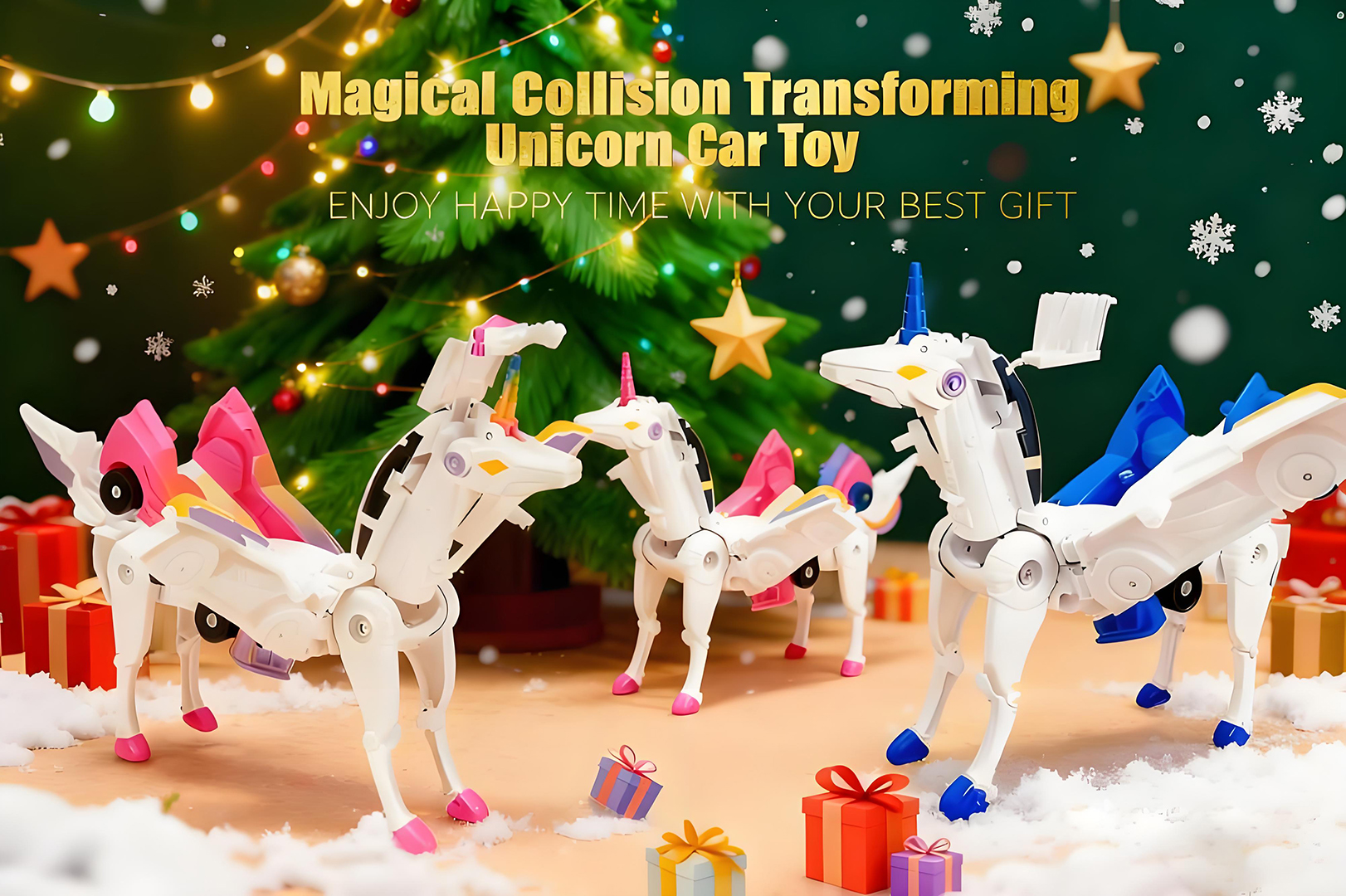 Amazon.com: Unicorn Collision Transforming Cars Toy, 2 in 1
