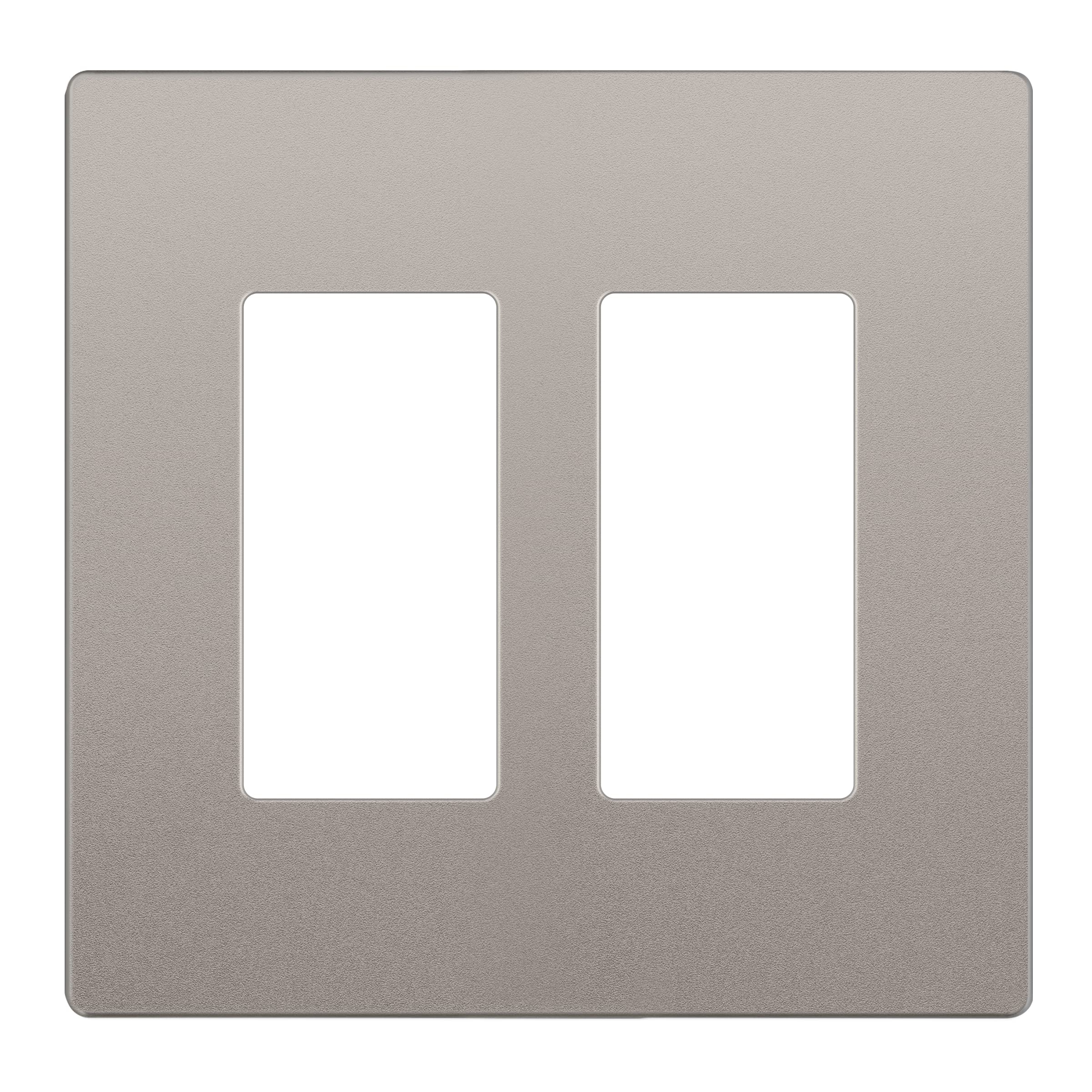LIDER Brushed Finish Decorator Switch Cover, Screwless Wall Plate, Mid-Size 2-Gang 4.88" x 4.92", Unbreakable Polycarbonate Thermoplastic, UL Listed, LSWP-32M-BGD, Brushed Gold — view 104