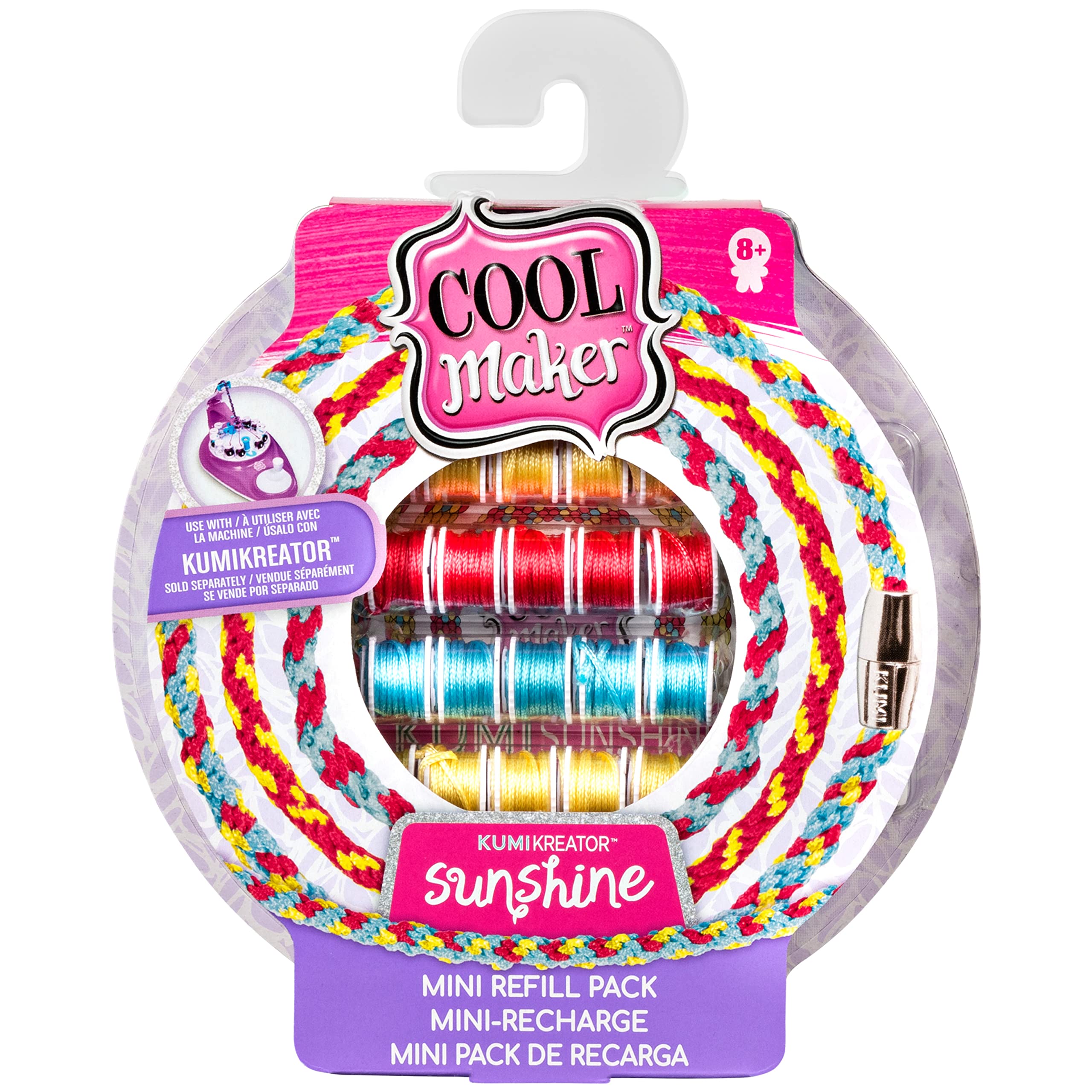 Cool Maker, KumiKreator Sunshine Mini Fashion Pack Refill, Friendship Bracelet Activity Kit