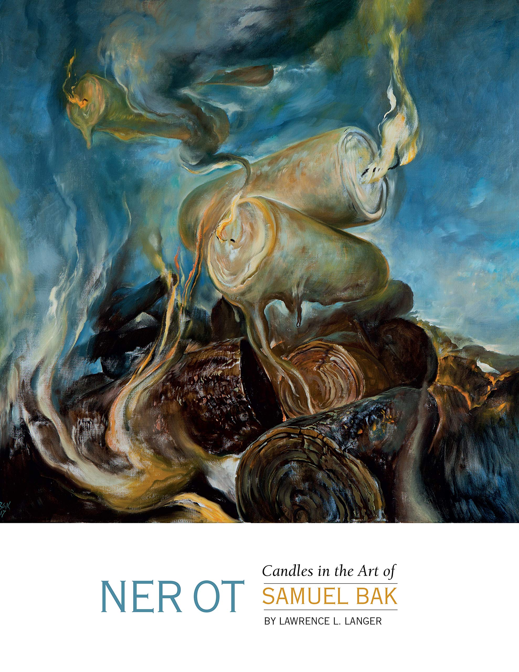 Livre de bougies Ner Ot art de Samuel Bak pour collectionneur de peinture