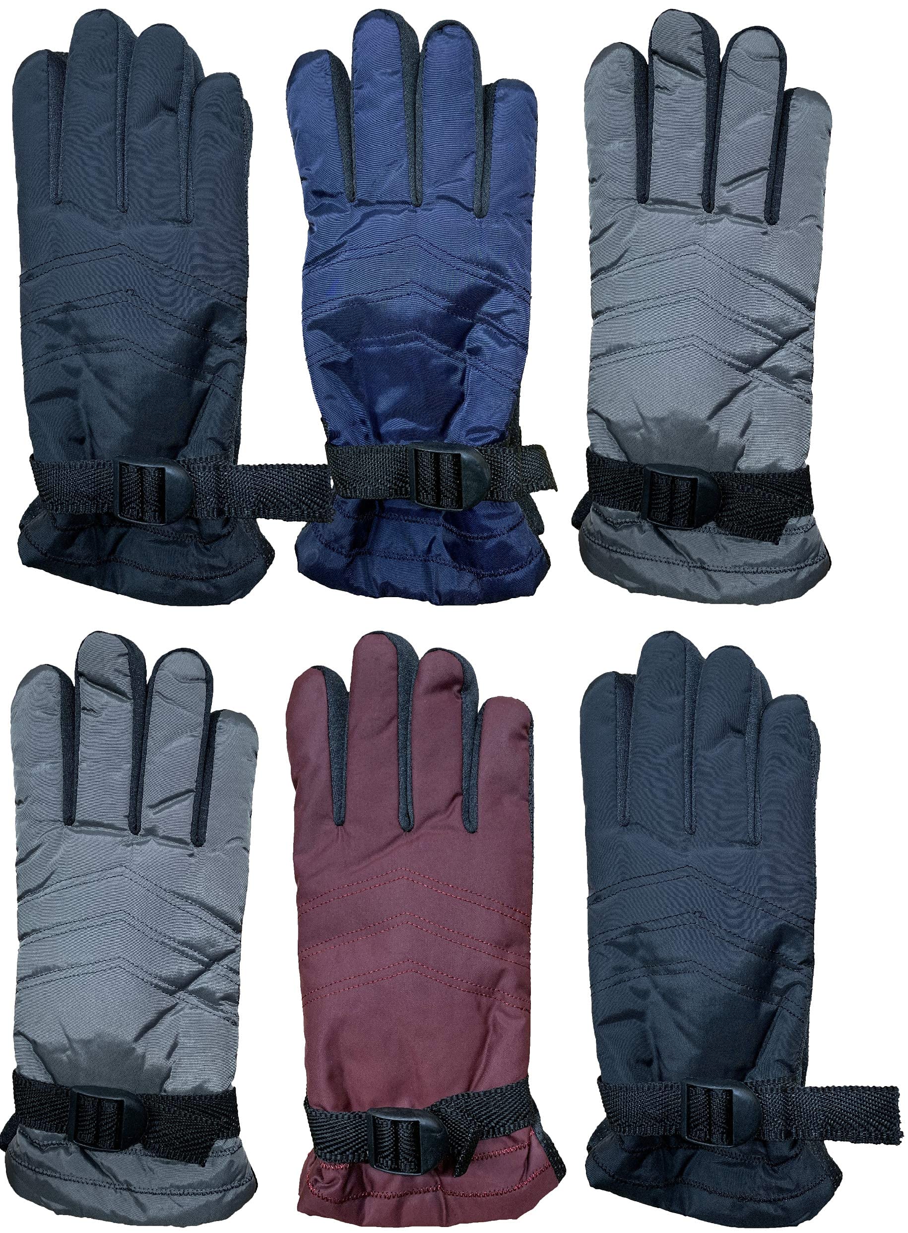 Yacht &amp; Smith Winter Ski Gloves Fleece Lined Adjustable Strap Water Resistant Men Woman Kids