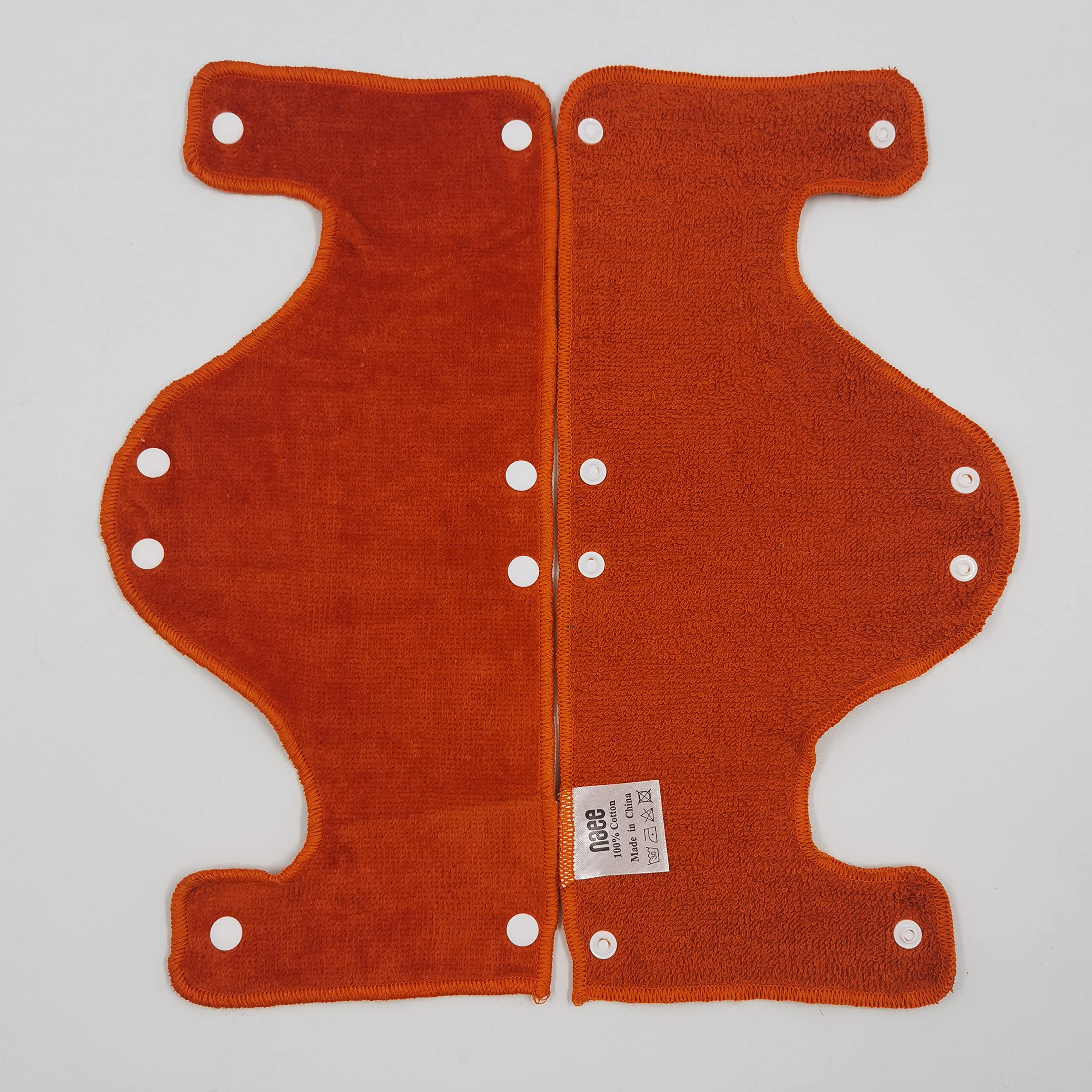 Big Orange - Fascia per il sudore, riutilizzabile, lavabile, in spugna di cotone, con chiusura a scatto, 6 pezzi per confezione