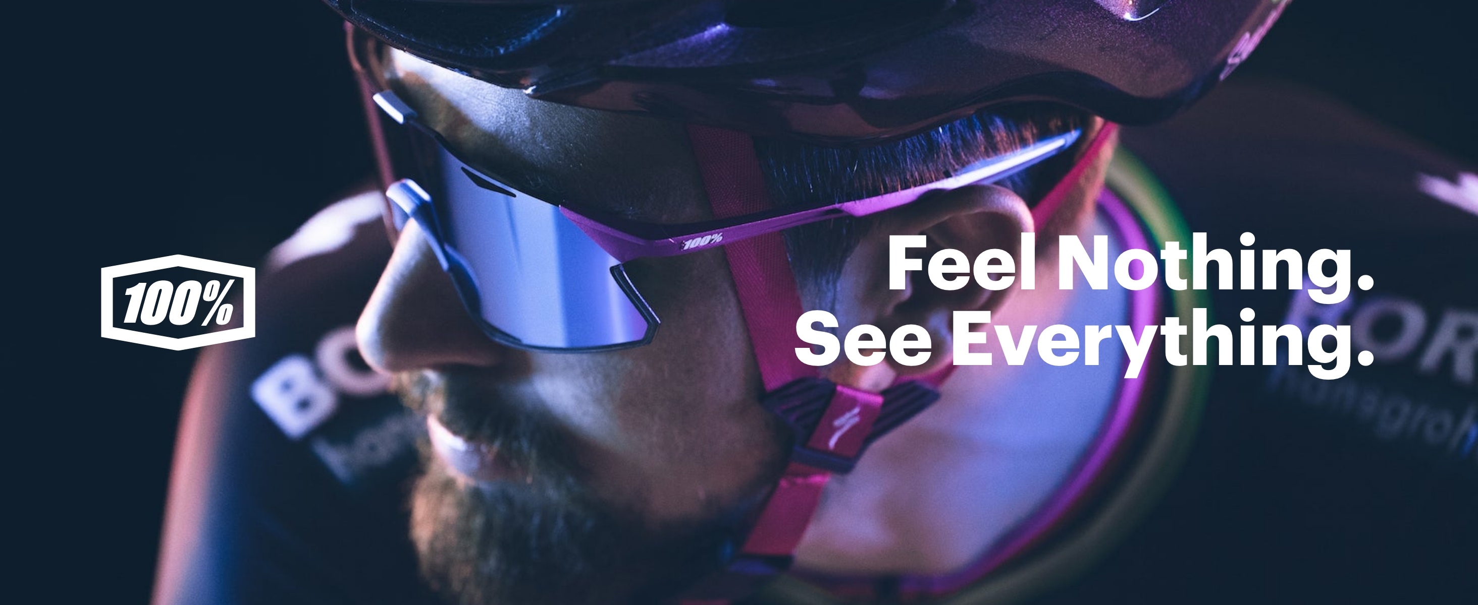 100% HYPERCRAFT Sport Performance Frameless Sunglasses (Matte