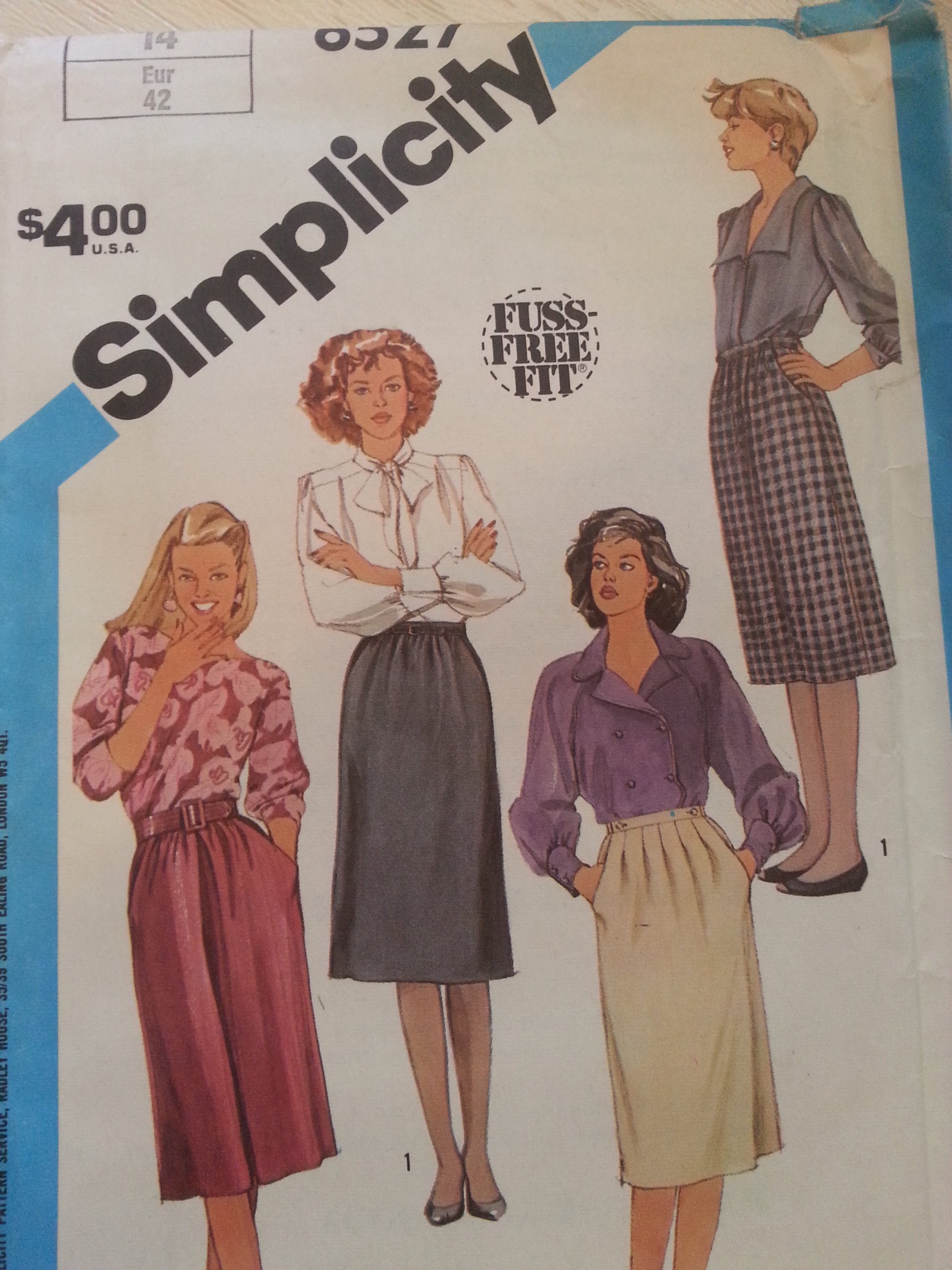 Jupe pour femme Simplicity 6527 en coupe libre finis les vêtements serrés taille 14