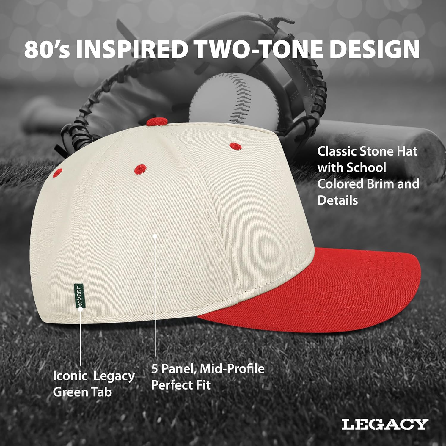 Legacy NCAA Officially Licensed Baseball Hat, Lightweight Cap for Men & Women, HTA, One Size Fits Most, Adjustable Closure