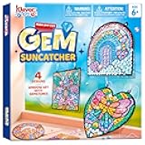 Klever Kits 4PCS Window Art Suncatcher Kits, Fun Gem Painting Kits, Diamond Art and Crafts for Boys Girls, Great Crafts Gift for Kids Birthdays Christmas Ages 6+