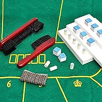 Vista 7 de Juego de 5 cepillos para mesa de billar, herramientas de limpieza, juego de cepillos para mesa de billar con 8 cubos de tiza para taco de billar, 8