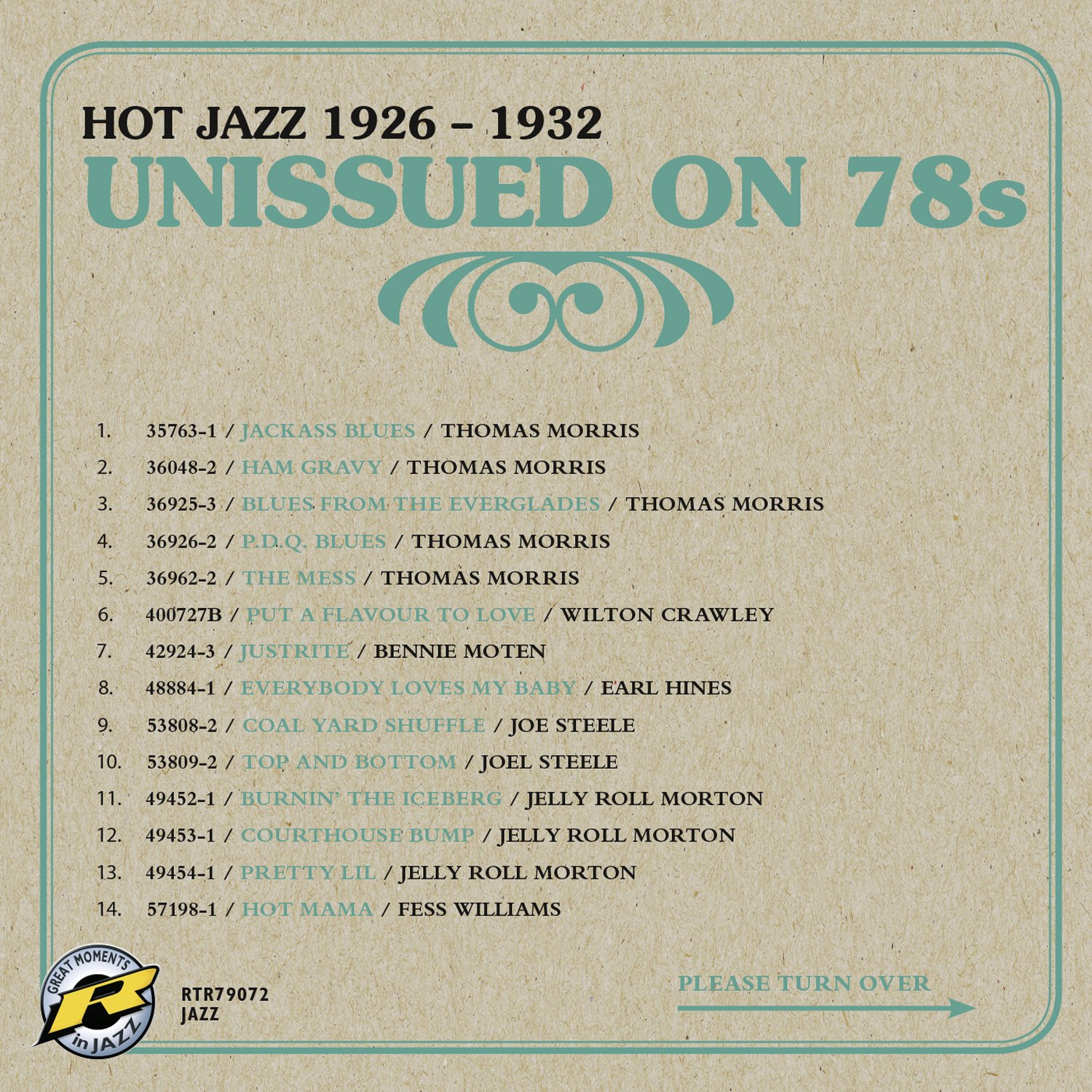 Unissued on 78's: Hot Jazz 1926 - 1932