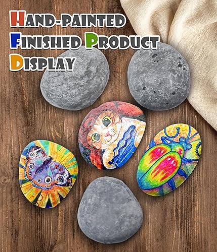 Miniatura 5 de Rocas de río para pintar, suministros de pintura de rocas, rocas para pintar rocas de río, piedras planas para manualidades, piedras de río para