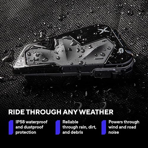 Miniatura 4 de EXOCOM LINK-1C - Sistema de comunicación para casco de motocicleta, altavoces HD delgados de 1.575 pulgadas con intercomunicador Bluetooth +