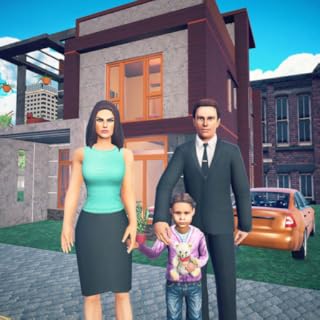 jogos de família virtual feliz: pai simulador lar doce lar