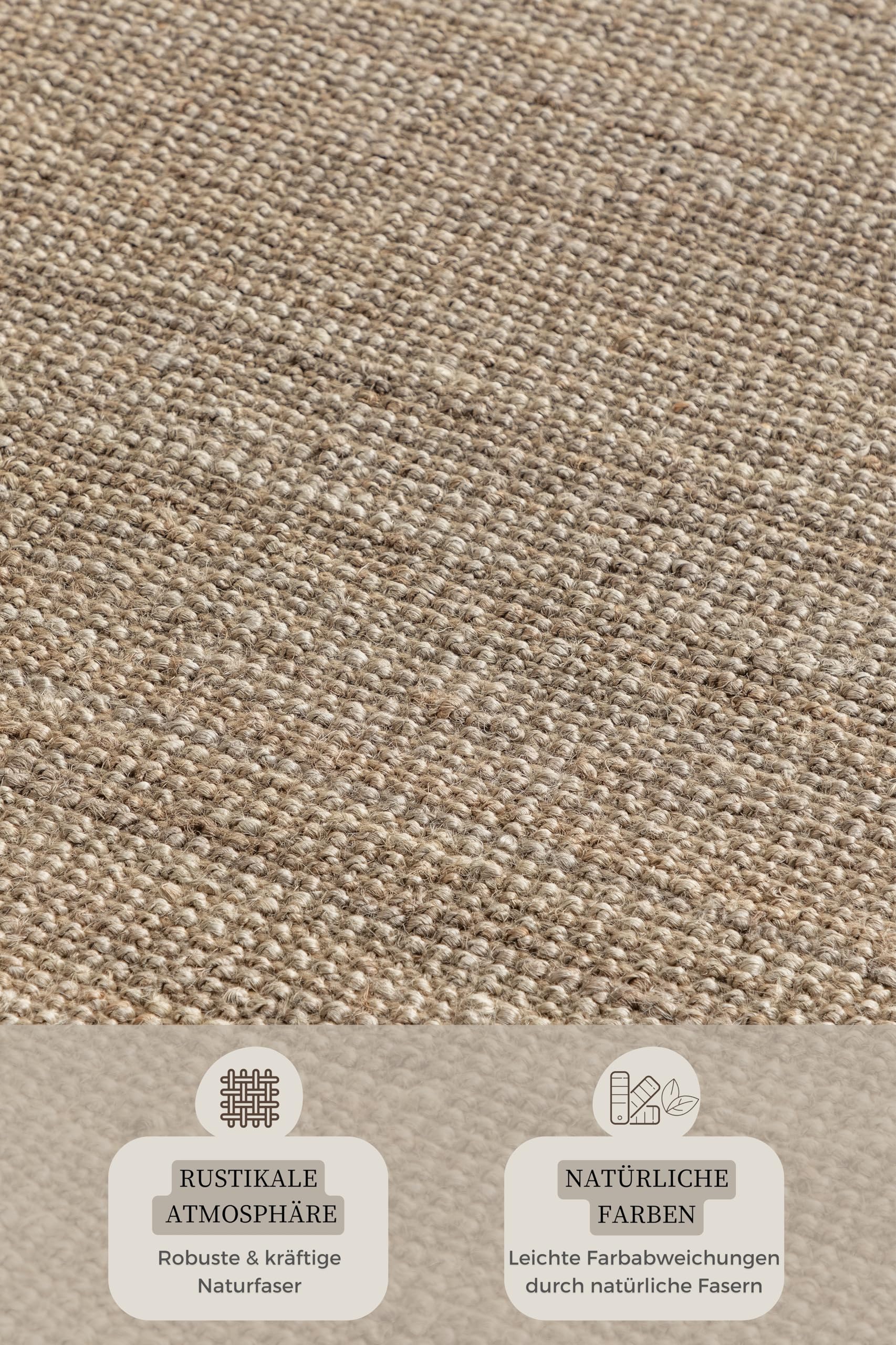 The Home Talk Jute katoenen vloerkleed - handgeweven tapijt