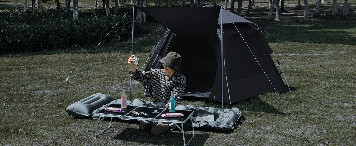 M3163-79-50】テント ワンタッチ 3-4人用 4000mm耐水圧 DesertFox