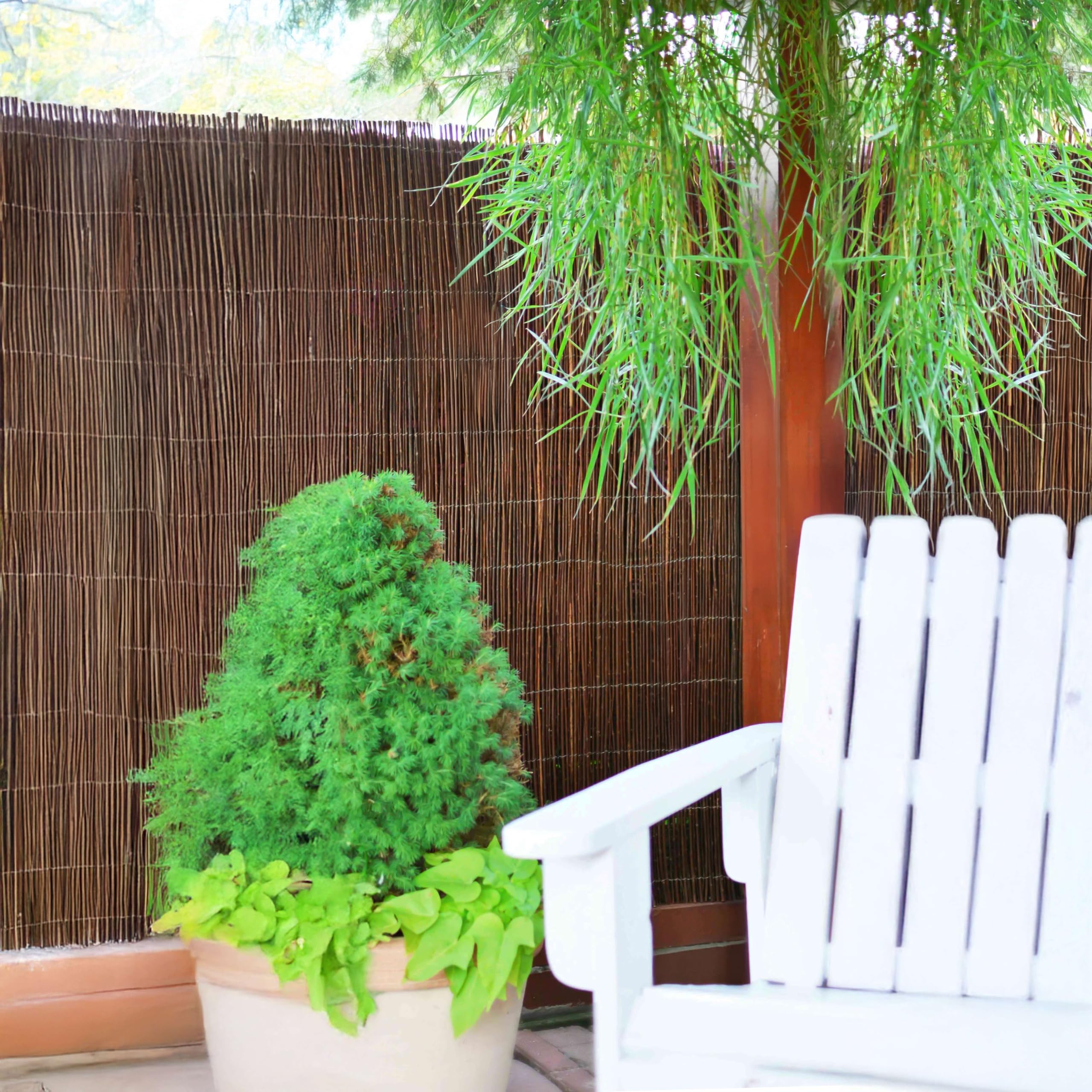 BOGATECO Weidenmatte Sichtschutz Zaun aus Holz |Gartenzaun 100 cm Hoch & 500 cm Lang | Perfekt Weidenzaun für den Garten, Balkon und Terrasse natürlicher Sichtschutzzaun