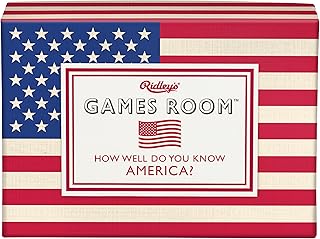 Ridley’s How Well Do You Know America Trivia Card Game – Quiz Game for Kids and Adults – 2+ Players – Includes 140 Unique Questions Cards – Fun Family Game – Makes a Great Gift
