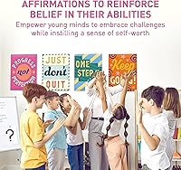 Vista 5 de S&O - Juego de 15 pósteres motivacionales para el aula, póster de sala de estudio, gráficos de zonas de enseñanza inspiradoras para la escuela