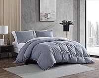 Vista 2 de Kenneth Cole New York - Juego de funda de edredón tamaño Queen, ropa de cama reversible de algodón con fundas a juego, decoración del hogar