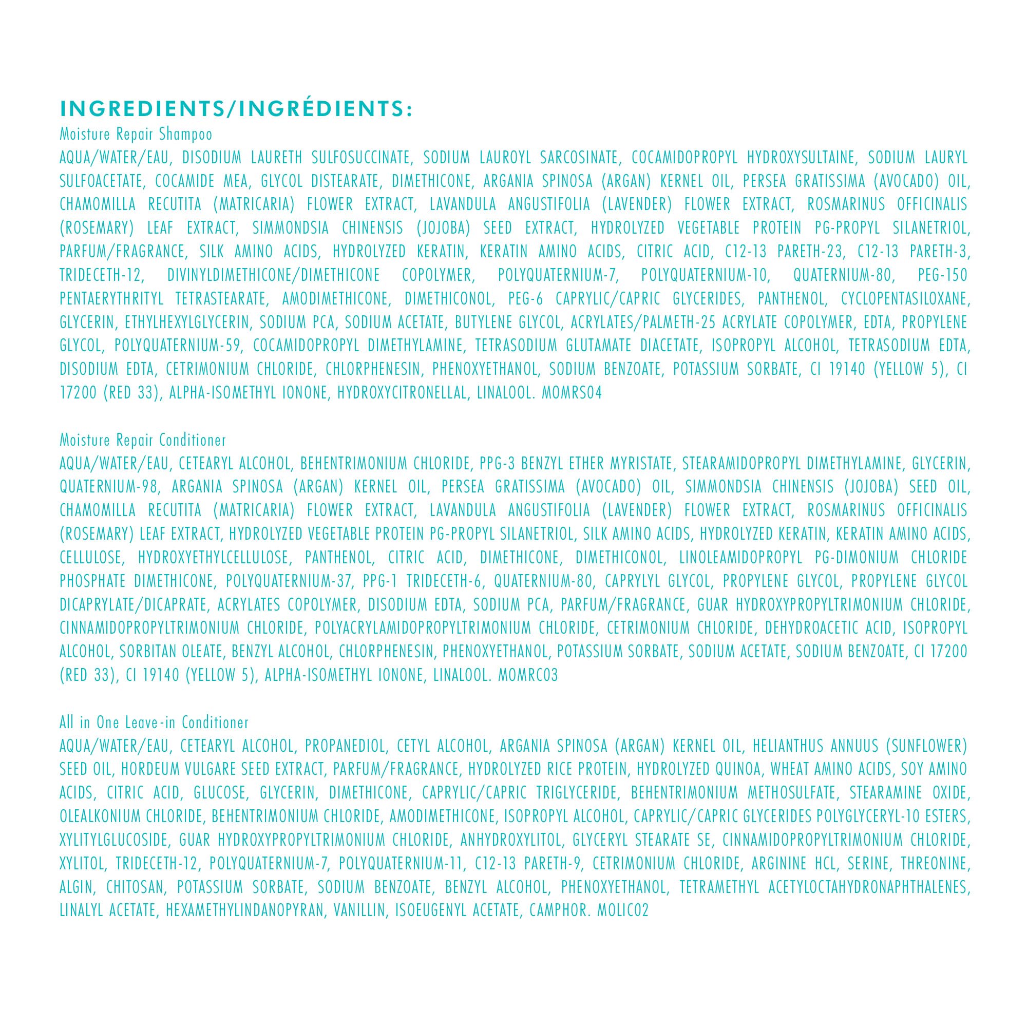 Coffret Cadeau soins capillaires Moroccanoil – Réparation et Hydratation