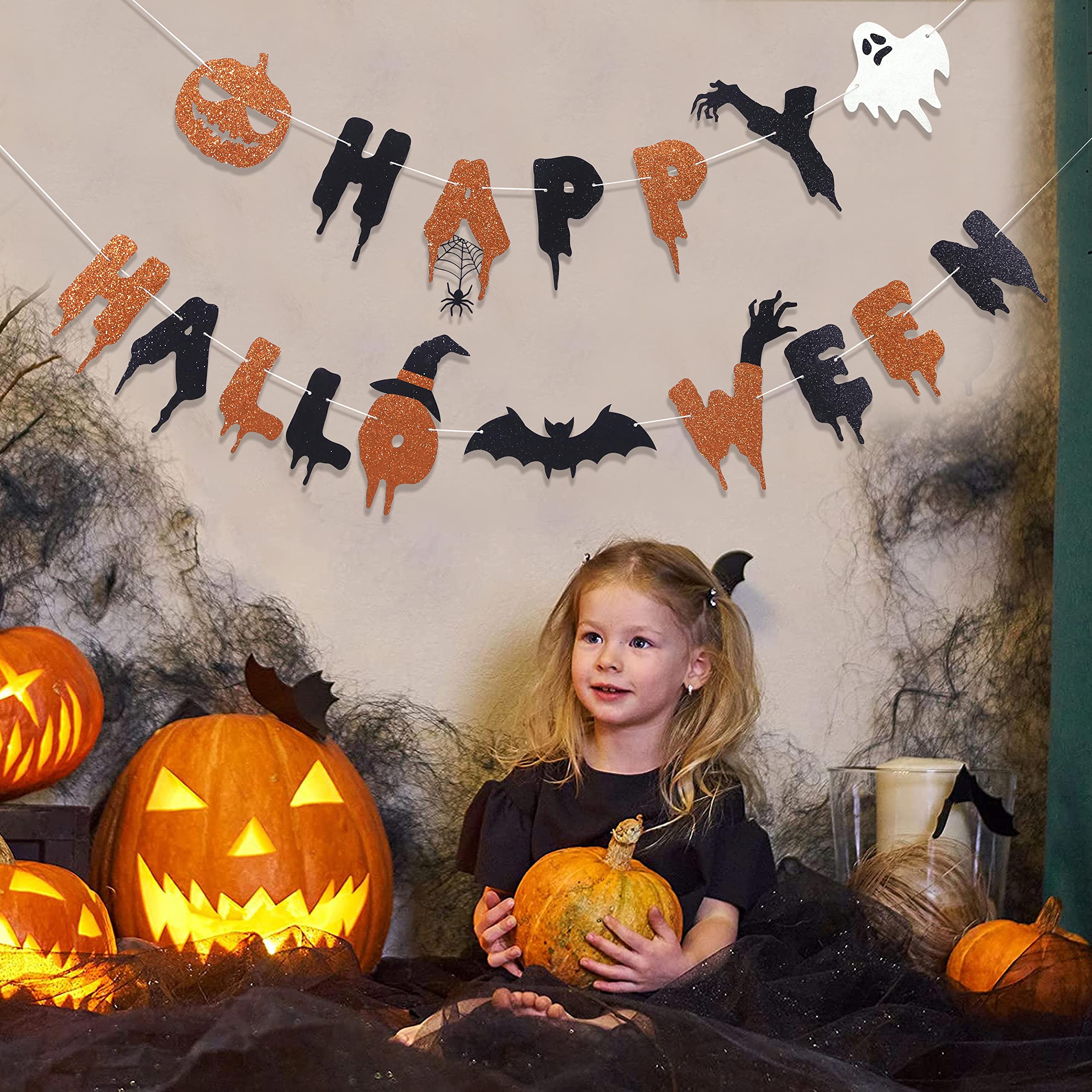 Texte De Fond Happy Halloween Avec Citrouille Chauvesouris Araignée Et Le Sang Fond Dhalloween Pour Affiche Bannière Vecteurs Libres De Droits Et Plus D'images Vectorielles De Halloween - IStock