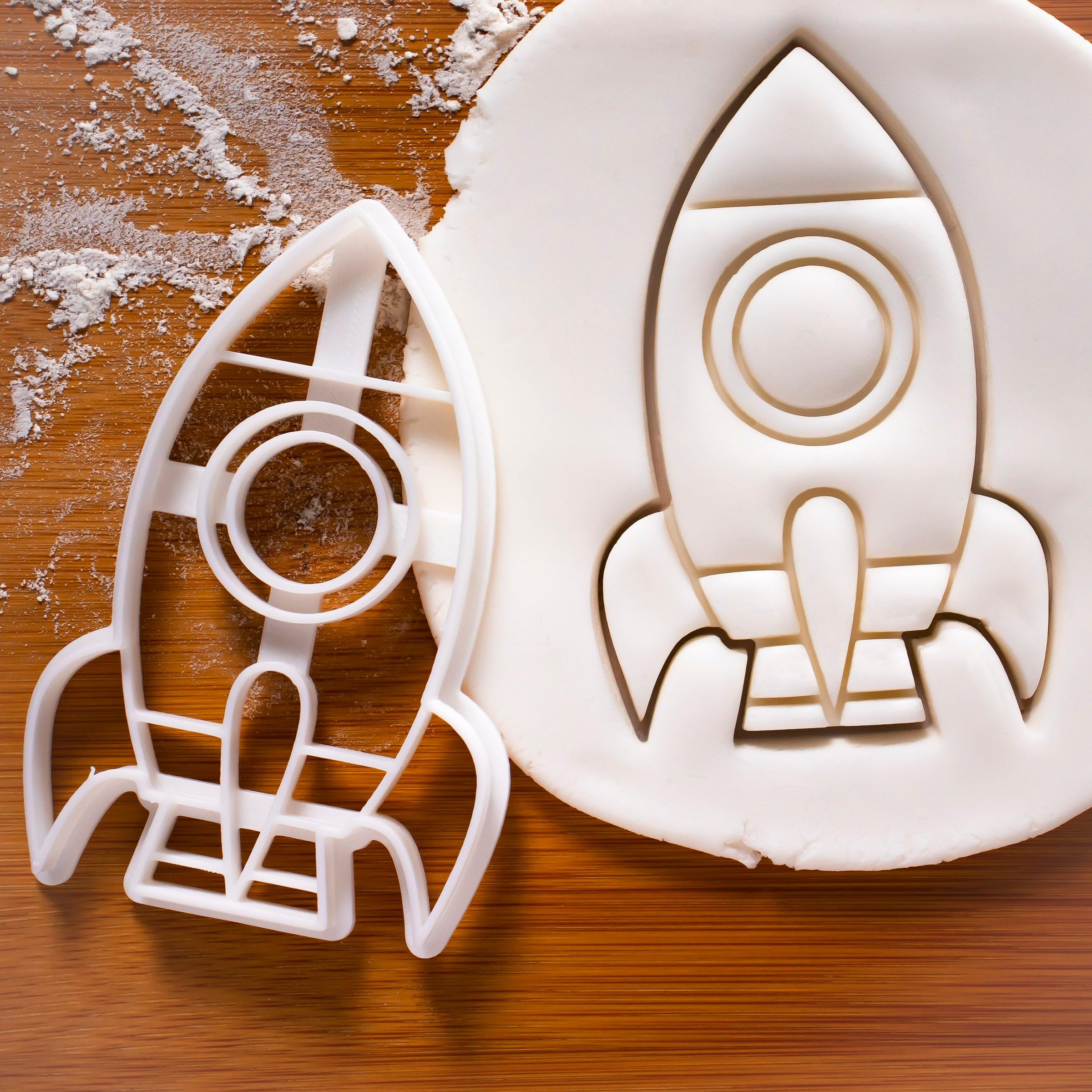 3er Set Weltall Ausstechformen (Formen: Astronaut, Rakete und Erde), 3 Teile, Bakerlogy