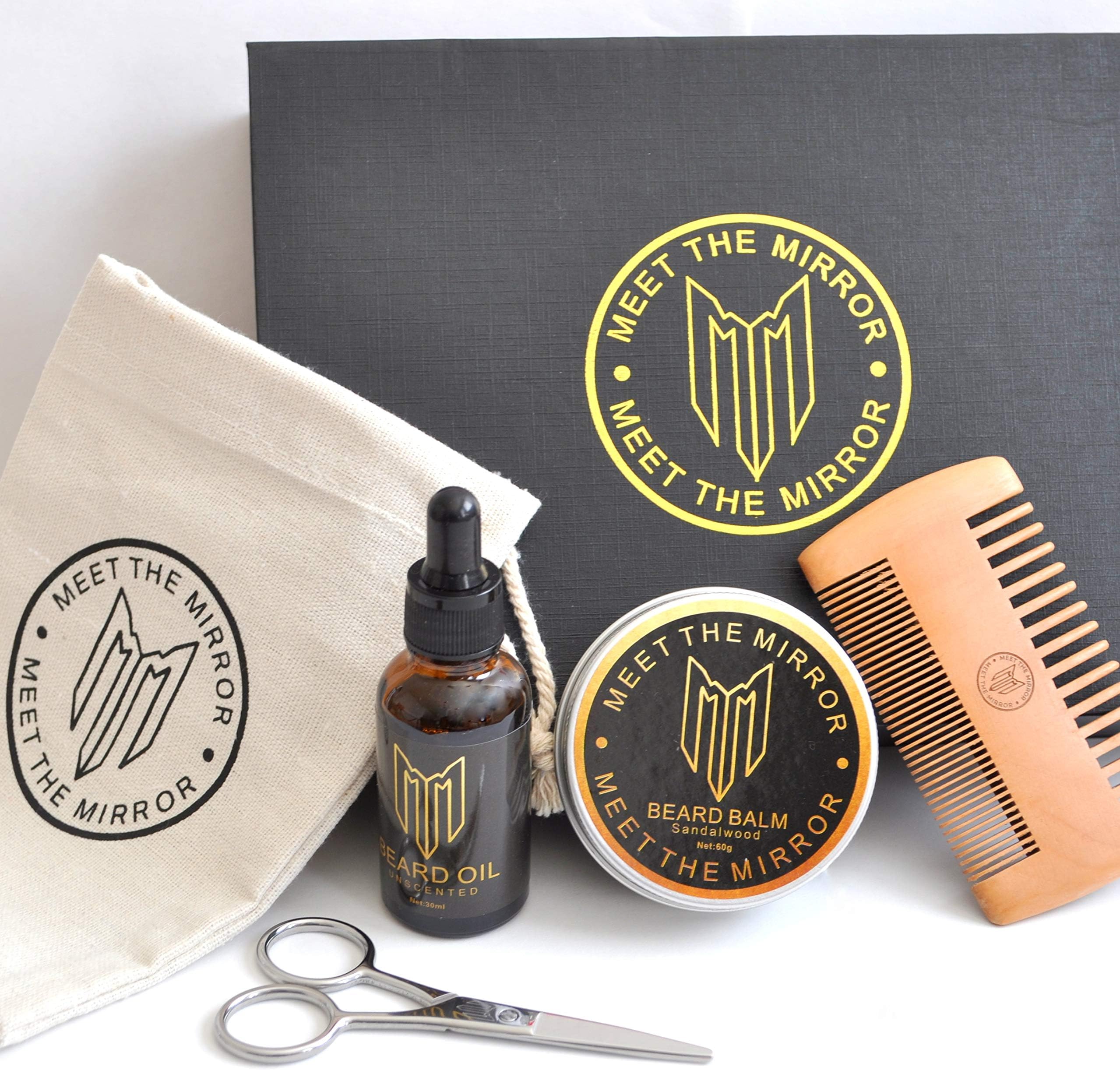 Beard oil kit-beard growth-beard grooming set-ultimate luxury beard care gift set- beard balm- comb- complete mustache and beard styling products- soften condition facial hair-all natural
