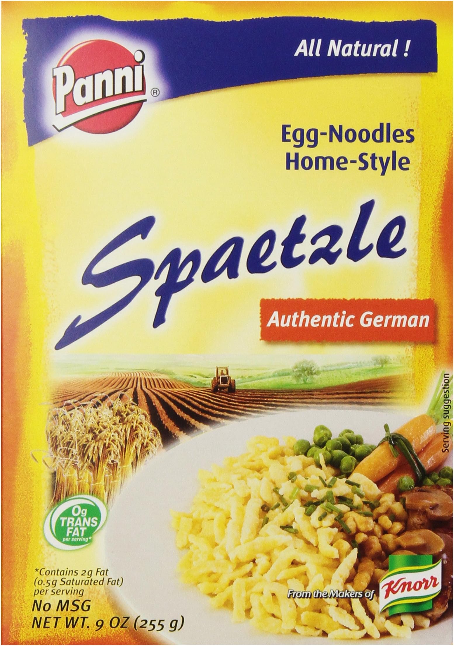 Panni Spaetzle Home-Style Egg Noodles, 9-Ounce Boxes (Pack of 12)