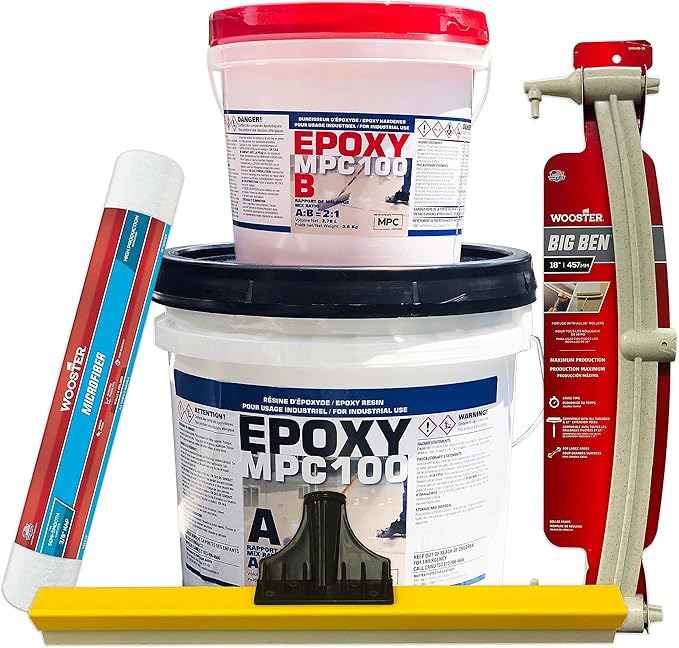 Clear Epoxy Resin Coating for Floors & Counter Tops, 100 Solids, Self