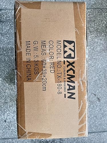 Miniatura 12 de XCMAN Bolsa de snowboard con ruedas, longitud ajustable, extra larga/ancha/profunda, impermeable, con varillas de protección 140L Rojo