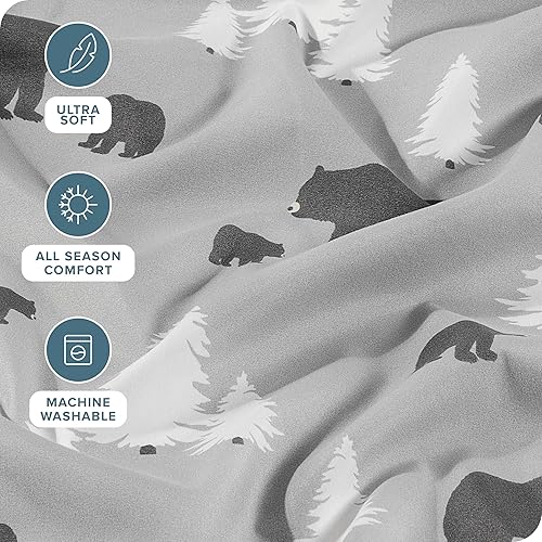 Miniatura 3 de Bare Home Juego de sábanas tamaño Queen, sábanas de Navidad, lujosas sábanas de microfibra ultrasuave de 1800 hilos, doble cepillado, bolsillos