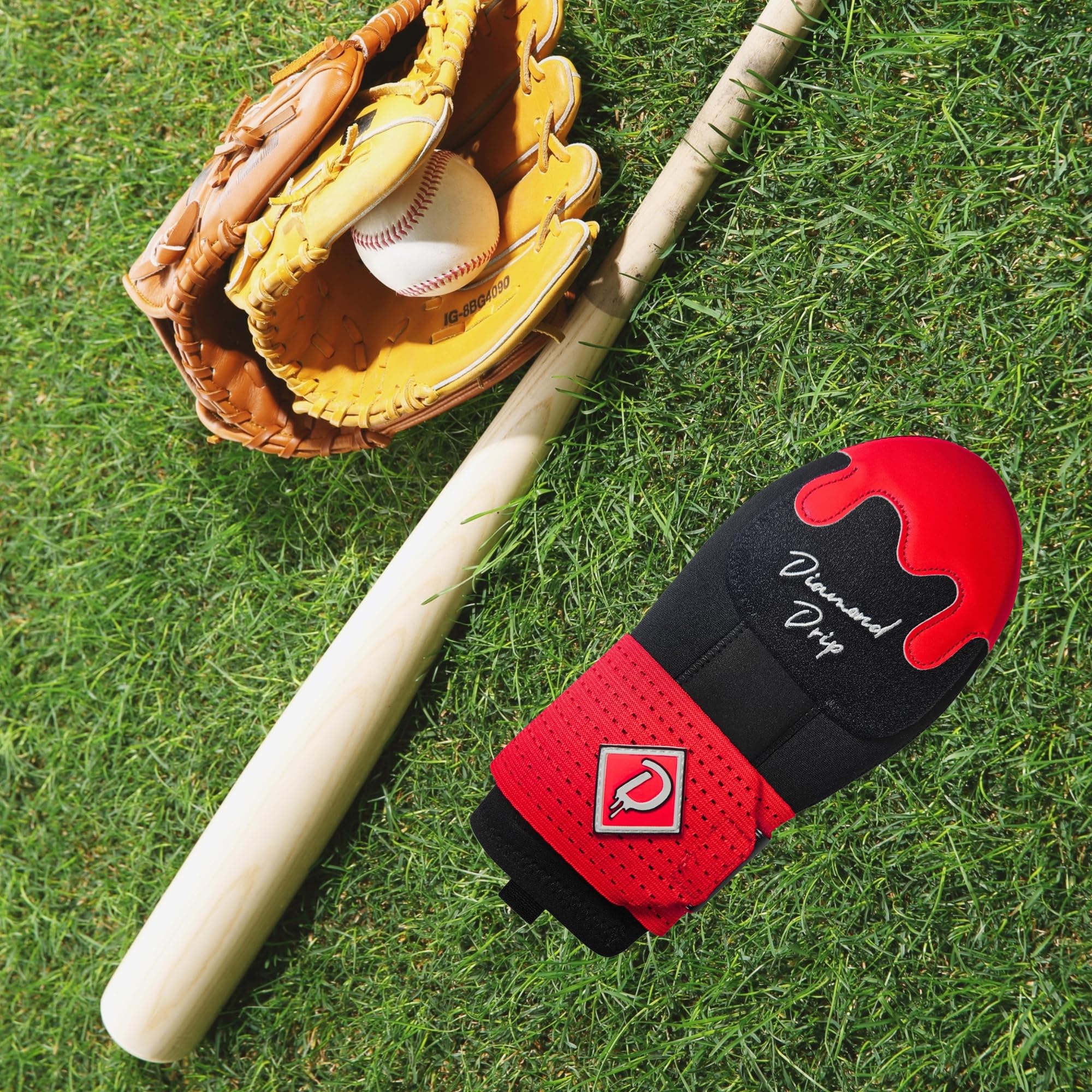 Gant coulissant pour baseball et softball, gant coulissant pour jeunes, crème glacée, main droite ou gauche, facile à porter, néoprène, sangle de compression réglable (crème glacée verte, adulte Gant coulissant pour baseball et softball, gant coulissant pour jeunes, crème glacée, main droite ou gauche, facile à porter, néoprène, sangle de compression réglable (crème glacée verte, adulte