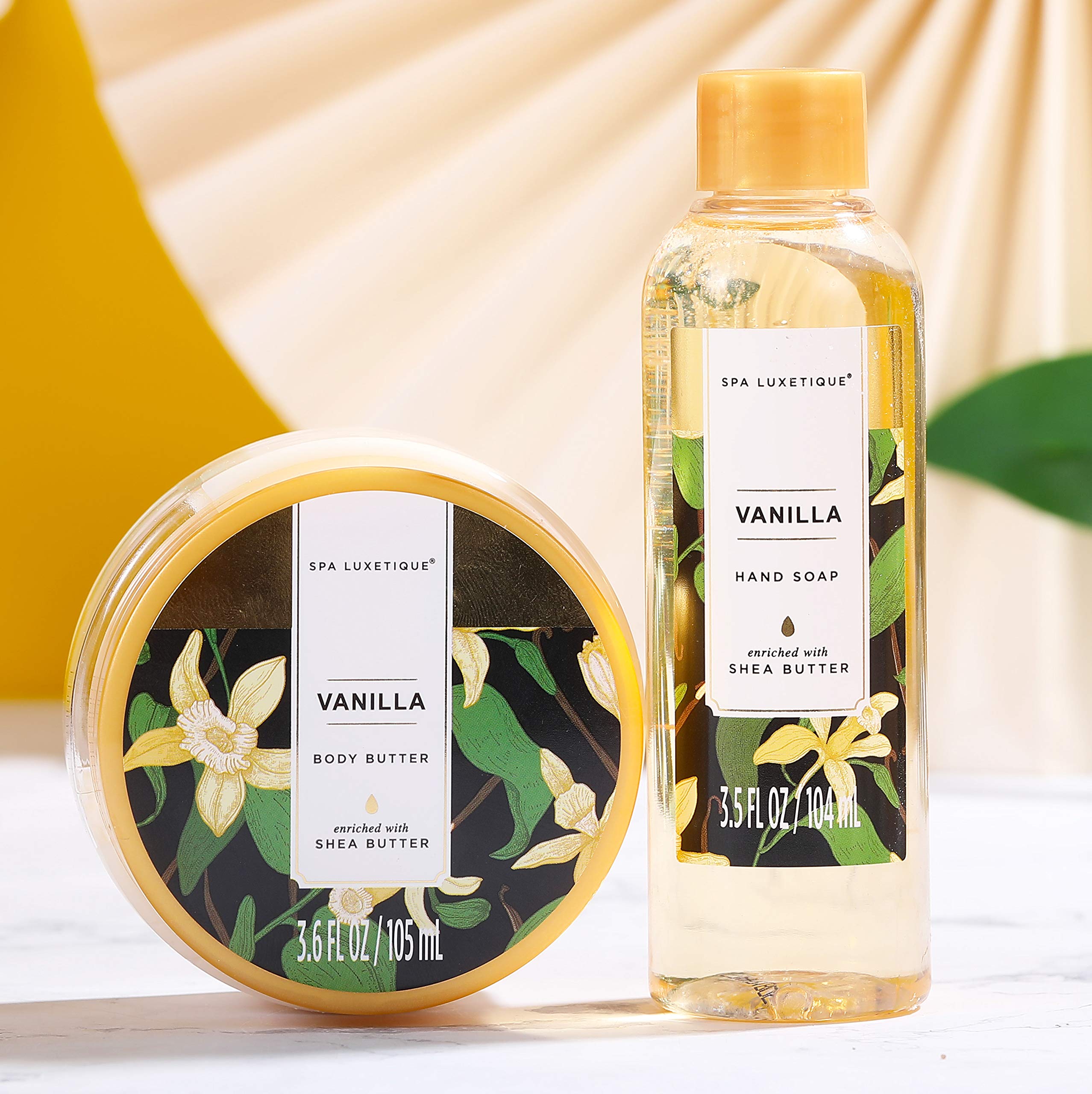 Spa Luxetique Coffret Soin Femme - 10pcs Parfum de Vanille Coffret Beauté Bain pour Femmes avec Lotion Corporelle, Bain Moussant, Cadeau Saint Valentin, Idee Cadeaux Anniversaire Femme Maman