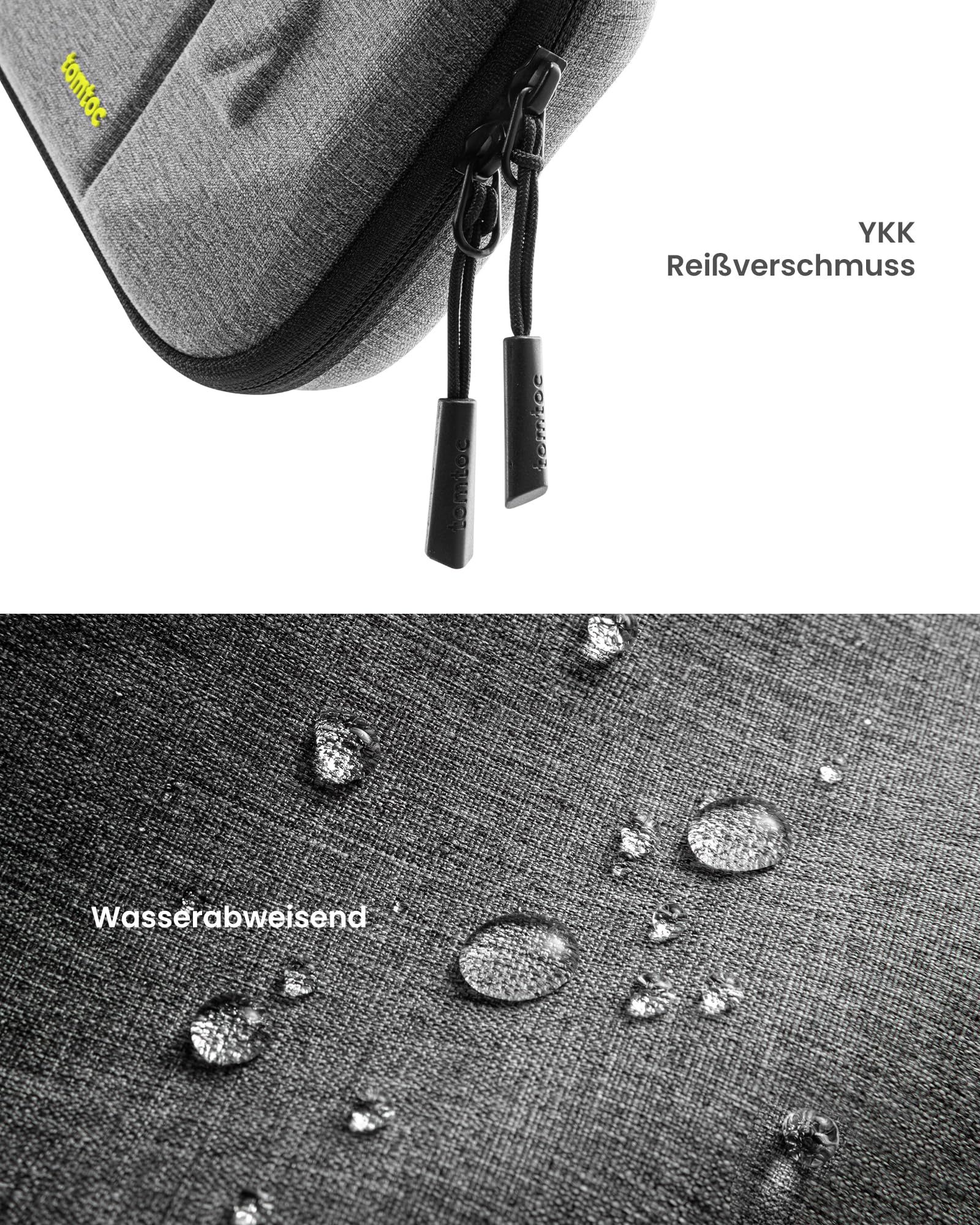 tomtoc Slim Tasche Kompatibel mit Steam Deck / Steam Deck OLED, Rundumschutz Case Hülle für Reise, Ultradünn Tragetasche Hartschale Schutzhülle für Konsole, Stoßfest, Grau